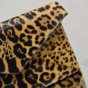 Saint Laurent YSL Women Cassandre Large Envelope Pouch In Pony Hair Leather