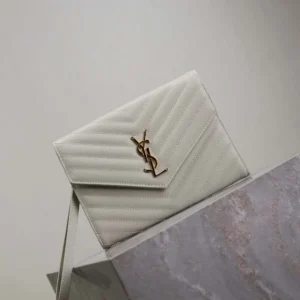 Saint Laurent YSL Women Cassandre Matelassé Flap Pouch