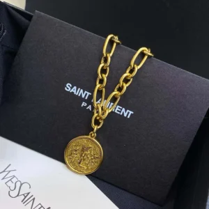 Saint Laurent YSL Women Cassandre Medallion Bracelet in Metal