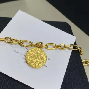 Saint Laurent YSL Women Cassandre Medallion Bracelet in Metal