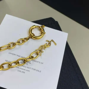 Saint Laurent YSL Women Cassandre Medallion Bracelet in Metal