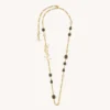 Saint Laurent YSL Women Cassandre Necklace in Enamel Resin And Metal