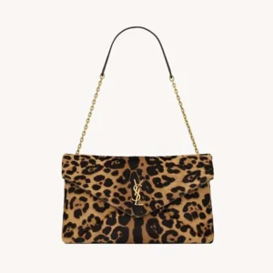 Saint Laurent YSL Women Cassandre Pouch On Chain In Pony Hair Leather 29cm
