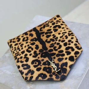 Saint Laurent YSL Women Cassandre Small Chain Pouch In Pony Hair Leather