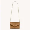 Saint Laurent YSL Women Cassandre Small Chain Pouch In Suede 19cm 11 Saint Laurent YSL Women Cassandre Small Chain Pouch In Suede