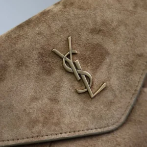 Saint Laurent YSL Women Cassandre Small Chain Pouch In Suede