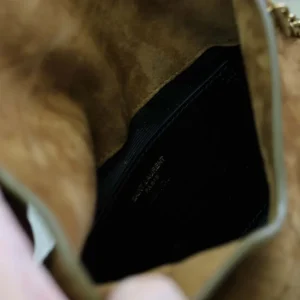 Saint Laurent YSL Women Cassandre Small Chain Pouch In Suede
