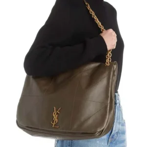 Saint Laurent YSL Women Jamie 4.3 in Lambskin-Olive