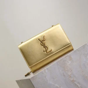 Saint Laurent YSL Women Kate Small In Metallic Leather