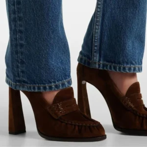 Saint Laurent YSL Women Le Loafer Pumps in Suede