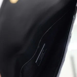 Saint Laurent YSL Women Paris Pouch In Lambskin Black