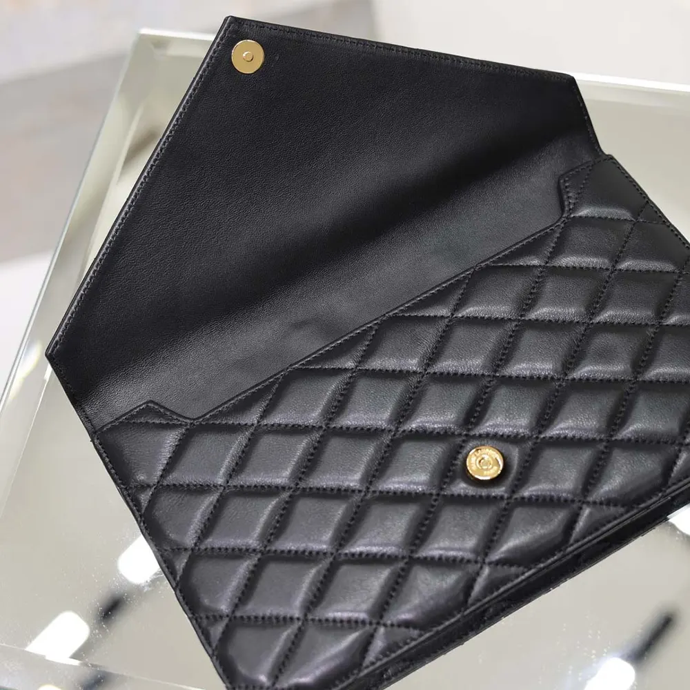 Saint Laurent YSL Women Paris Pouch In Lambskin Black 6 Saint Laurent YSL Women Paris Pouch In Lambskin Black