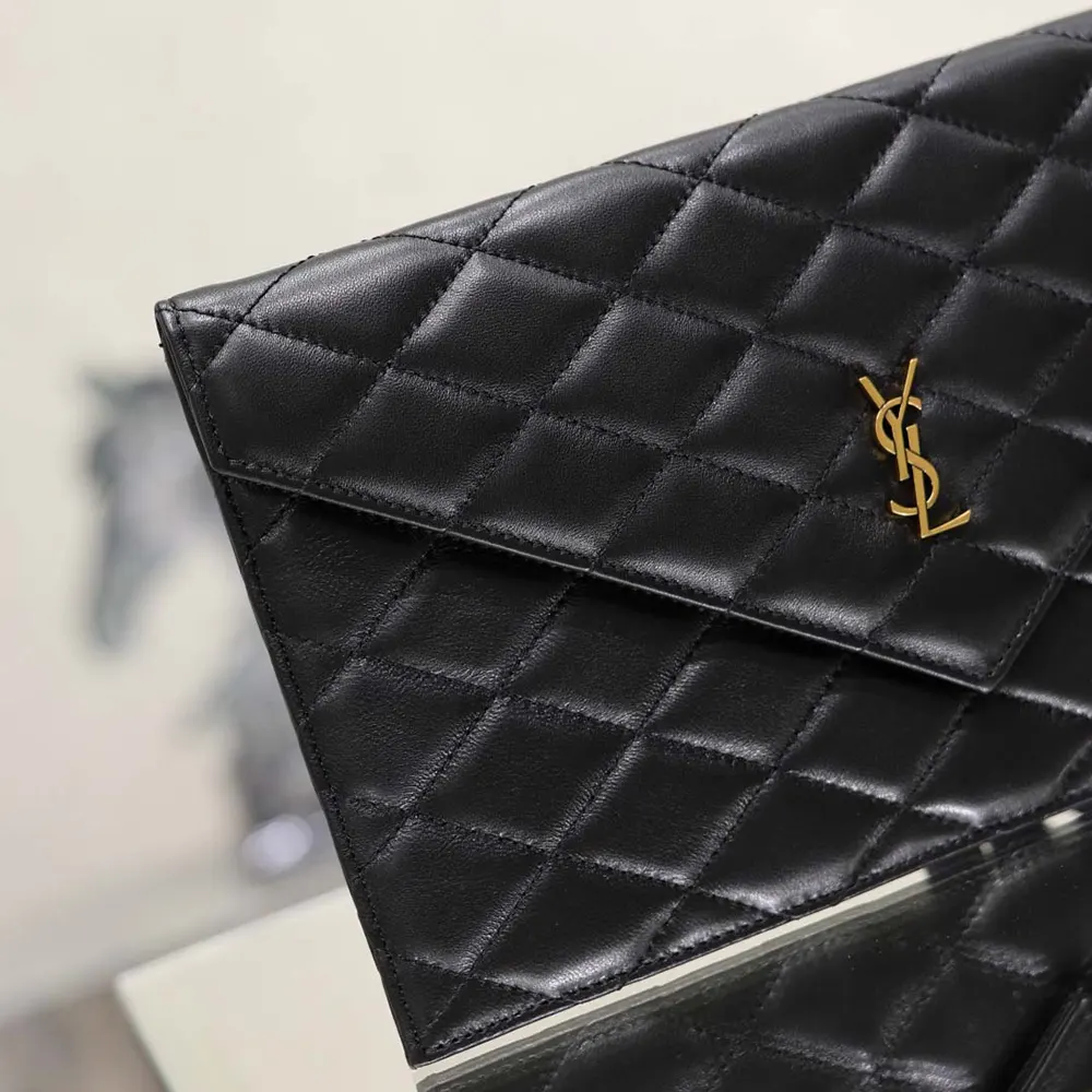 Saint Laurent YSL Women Paris Pouch In Lambskin Black 7 Saint Laurent YSL Women Paris Pouch In Lambskin Black