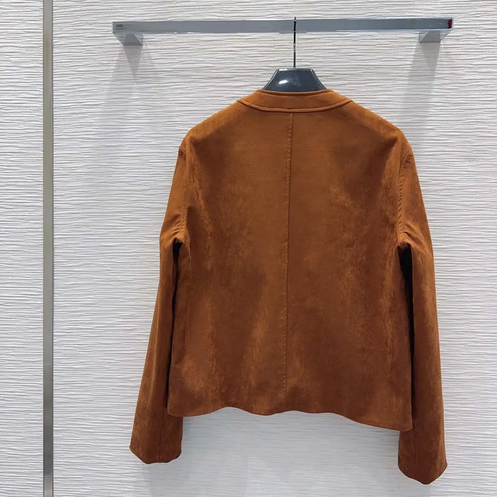 Saint Laurent YSL Women Short Jacket In Suede Lambskin 3 Saint Laurent YSL Women Short Jacket In Suede Lambskin