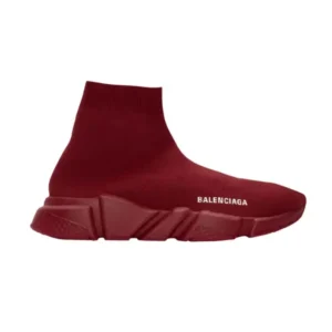 Balenciaga Women Speed Trainers Stretch Knit Trainers Red Textured Sole
