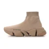Balenciaga Women Speed Trainers Stretch Knit Trainers Sandy Textured Sole