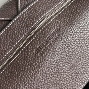 Bottega Veneta Unisex Diago in Grained Intreccio Leather-Dark Brown