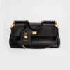 Dolce Gabbana D&G Women Medium My Sicily Handbag in Plongé Calfskin-Black