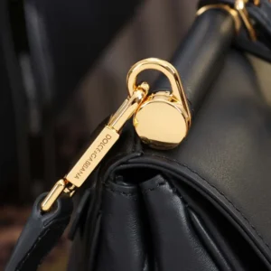 Dolce Gabbana D&G Women Medium My Sicily Handbag in Plongé Calfskin-Black