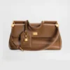Dolce Gabbana D&G Women Medium My Sicily Handbag in Plongé Calfskin-Brown
