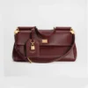 Dolce Gabbana D&G Women Medium My Sicily Handbag in Plongé Calfskin-Burgundy