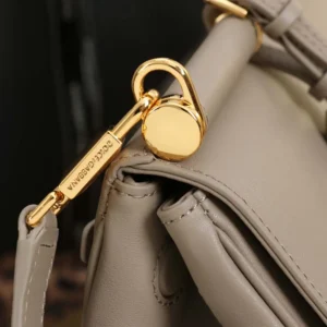 Dolce Gabbana D&G Women Medium My Sicily Handbag in Plongé Calfskin-Gray