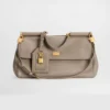 Dolce Gabbana D&G Women Medium My Sicily Handbag in Plongé Calfskin-Gray