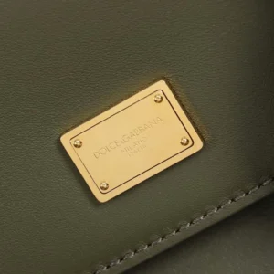 Dolce Gabbana D&G Women Medium My Sicily Handbag in Plongé Calfskin-Green