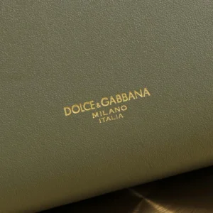 Dolce Gabbana D&G Women Medium My Sicily Handbag in Plongé Calfskin-Green