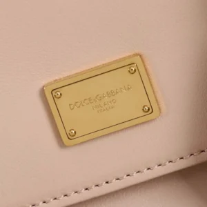 Dolce Gabbana D&G Women Medium My Sicily Handbag in Plongé Calfskin-Pink