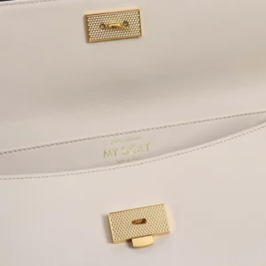 Dolce Gabbana D&G Women Medium My Sicily Handbag in Plongé Calfskin-White