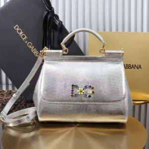 Dolce Gabbana D&G Women Medium Sicily Handbag in Calfskin