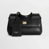 Dolce Gabbana D&G Women Mini My Sicily Calfskin Handbag-Black