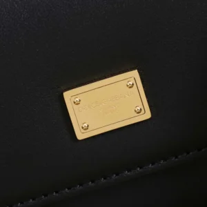 Dolce Gabbana D&G Women Mini My Sicily Calfskin Handbag-Black