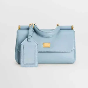 Dolce Gabbana D&G Women Mini My Sicily Calfskin Handbag-Blue