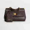 Dolce Gabbana D&G Women Mini My Sicily Calfskin Handbag-Bordeaux