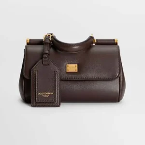 Dolce Gabbana D&G Women Mini My Sicily Calfskin Handbag-Bordeaux