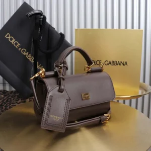 Dolce Gabbana D&G Women Mini My Sicily Calfskin Handbag-Bordeaux