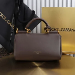 Dolce Gabbana D&G Women Mini My Sicily Calfskin Handbag-Bordeaux