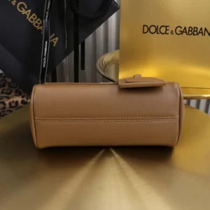 Dolce Gabbana D&G Women Mini My Sicily Calfskin Handbag-Brown