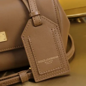 Dolce Gabbana D&G Women Mini My Sicily Calfskin Handbag-Brown