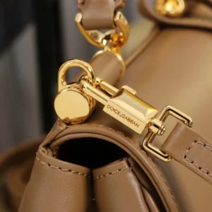Dolce Gabbana D&G Women Mini My Sicily Calfskin Handbag-Brown