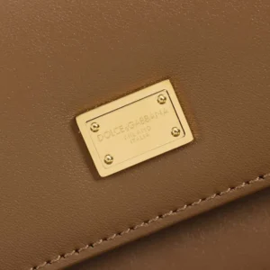 Dolce Gabbana D&G Women Mini My Sicily Calfskin Handbag-Brown