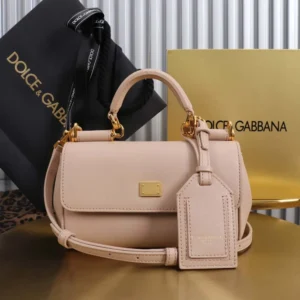 Dolce Gabbana D&G Women Mini My Sicily Calfskin Handbag-Pink