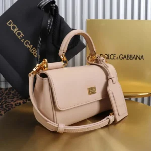 Dolce Gabbana D&G Women Mini My Sicily Calfskin Handbag-Pink