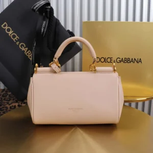 Dolce Gabbana D&G Women Mini My Sicily Calfskin Handbag-Pink