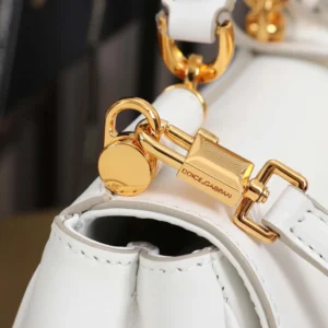 Dolce Gabbana D&G Women Mini My Sicily Calfskin Handbag-White