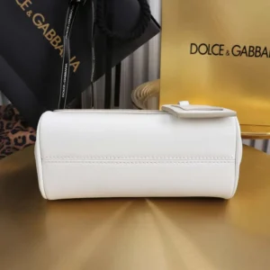 Dolce Gabbana D&G Women Mini My Sicily Calfskin Handbag-White