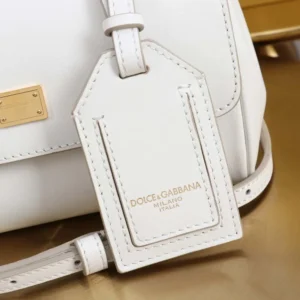 Dolce Gabbana D&G Women Mini My Sicily Calfskin Handbag-White