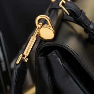 Dolce Gabbana D&G Women Small My Sicily Handbag in Plongé Calfskin-Black